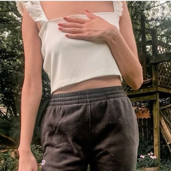 🥑FREE🥑 w/any FP purchase SHEIN Ribbed Daisy Crop Top in White - Picture 1 of 2